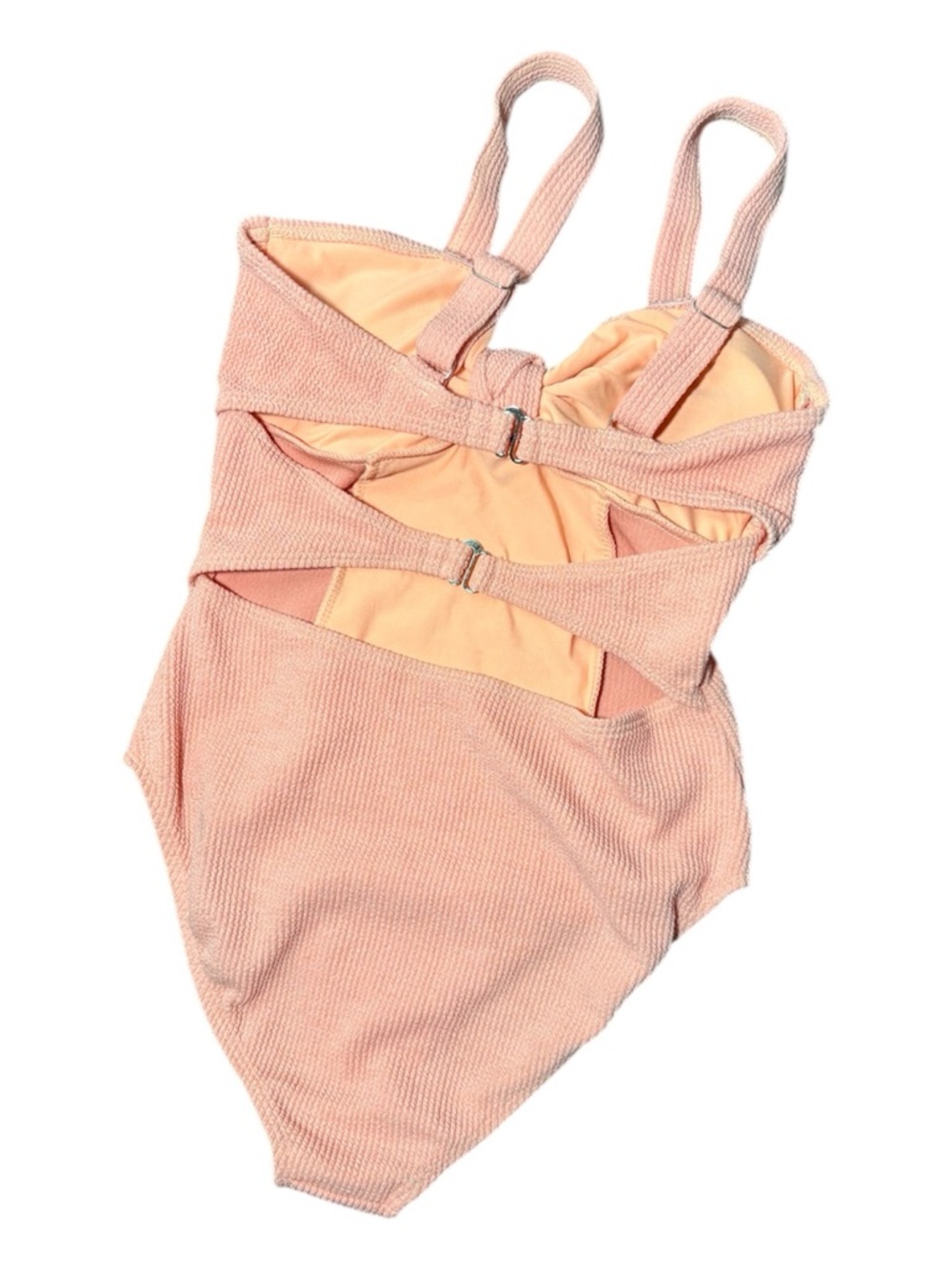 MAGNOLIA PLACE Peach Twist Front One-Piece Swimsuit - Picture 3 of 9
